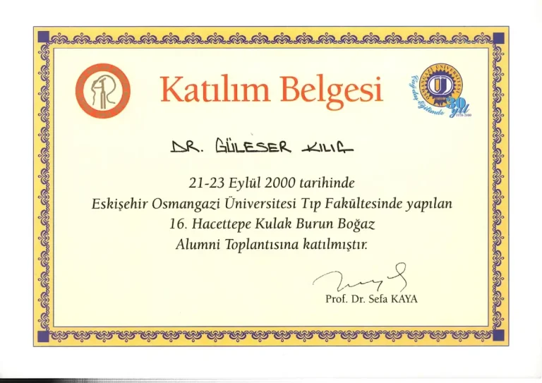 16. Hacettepe Kulak Burun Boğaz Alumni Toplantısı