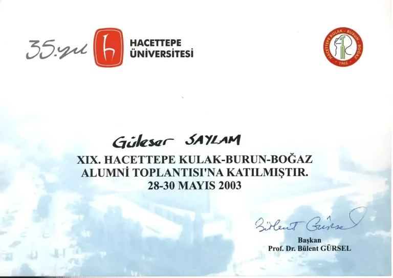 19. Hacettepe Kulak Burun Boğaz Alumni Toplantısı