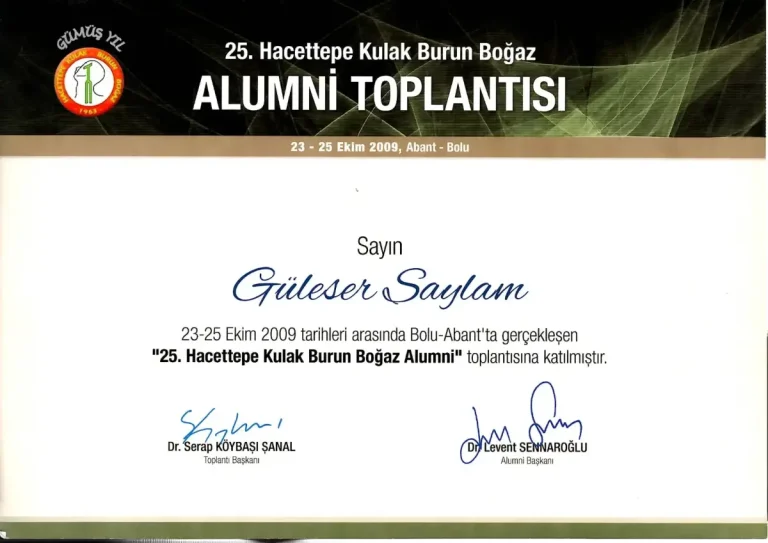 25. Hacettepe Kulak Burun Boğaz Alumni Toplantısı