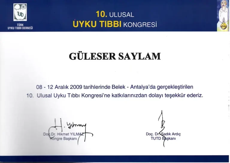 10. Ulusal Uyku Tıbbı Kongresi