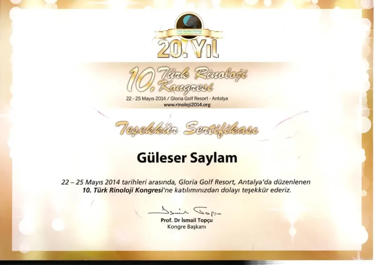 10. Türk Rinoloji Kongresi