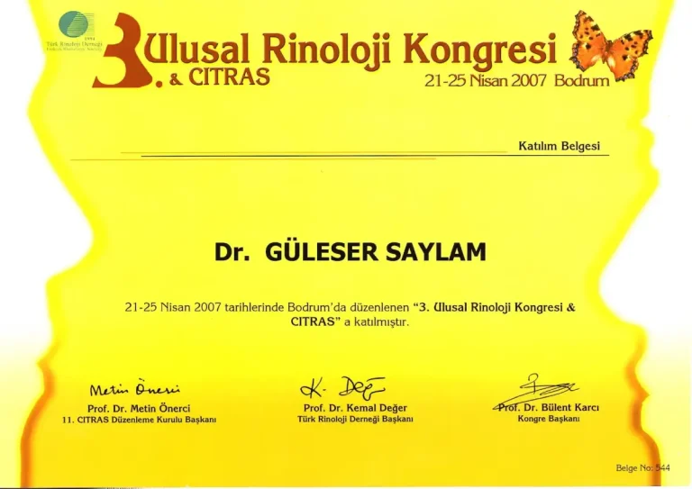 3. Ulusal Rinoloji Kongresi Citras