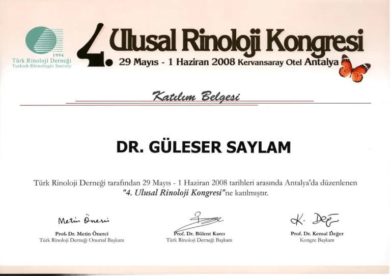 4. Ulusal Rinoloji Kongresi