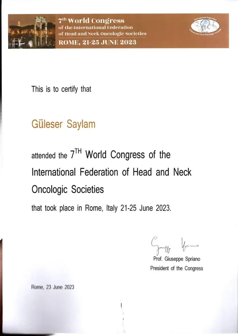 7. Dünya Baş Boyun Onkolojisi Kongresi