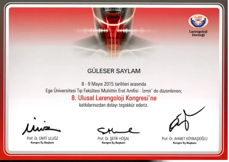8. Ulusal Larengoloji Kongresi