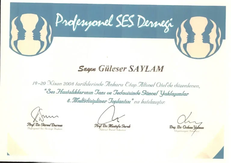 Ses Hastalıklarının Tanı ve Tedavisinde Güncel Yaklaşımlar